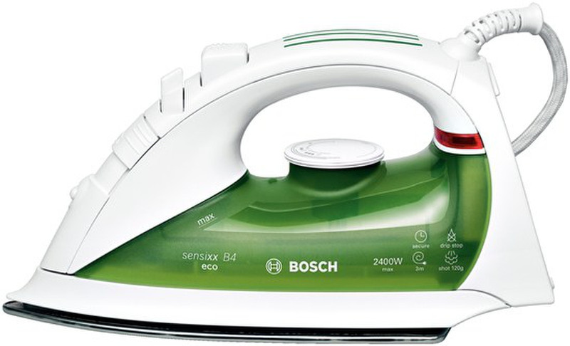 Bosch TDA5630GB Dampfbügeleisen Palladium-Sohle 2400W Grün, Weiß Bügeleisen