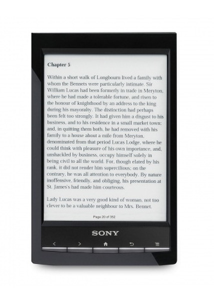 Sony PRS-T1 6" Сенсорный экран 2ГБ Wi-Fi Черный электронная книга