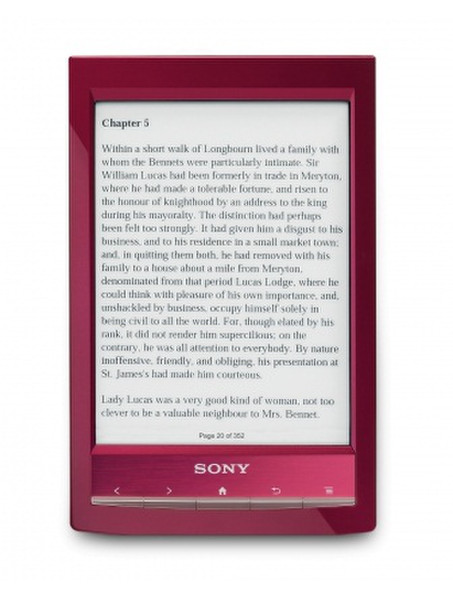 Sony PRS-T1 6" Сенсорный экран 2ГБ Wi-Fi Красный электронная книга