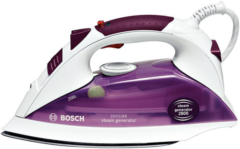 Bosch TDS1135GB 2800W 0.4l Keramik-Bügelsohle Violett, Weiß Dampfbügelstation