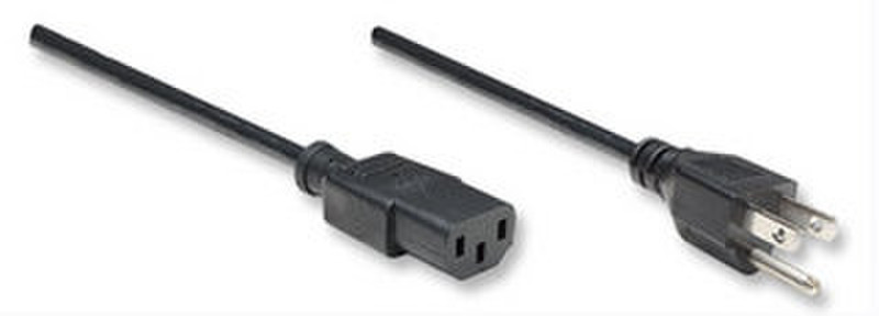 Manhattan PC Power Cable 1.8m Schwarz