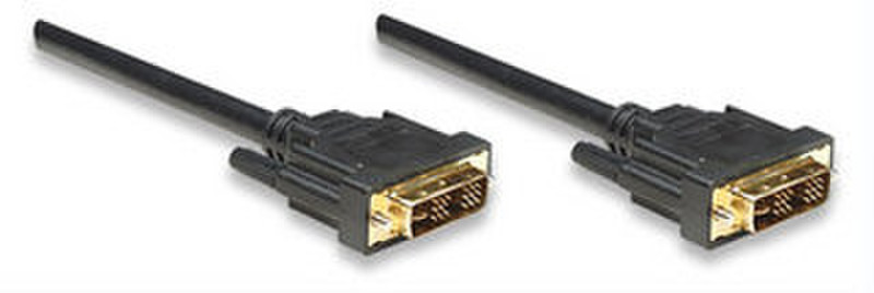 Manhattan 3m DVI-A/D Single Link 3m DVI-A DVI-D Black DVI cable