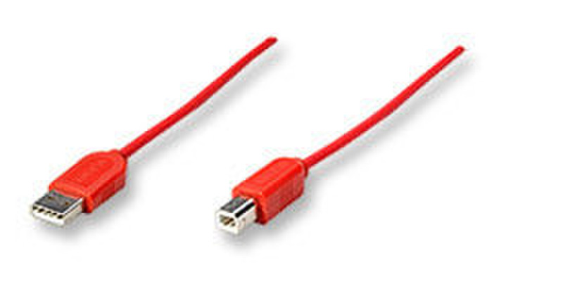 Manhattan MH 1.8м USB A USB B Красный