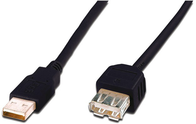 ASSMANN Electronic AK-300201-030-S 3m USB A USB A Black USB cable
