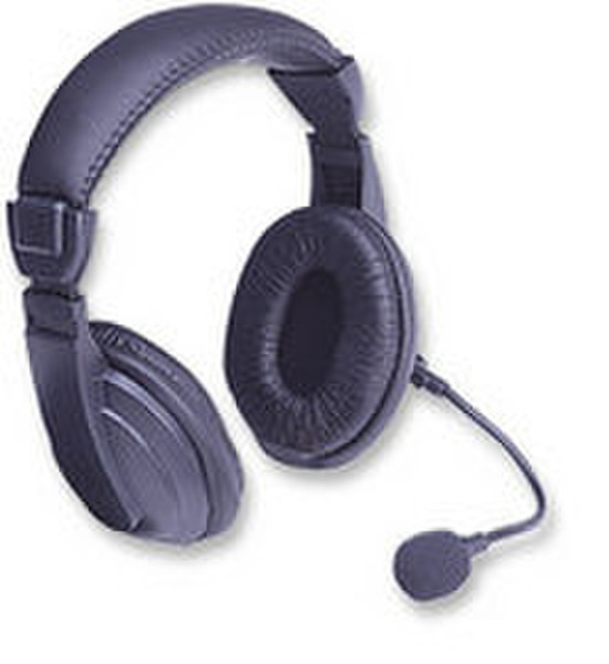 Manhattan 165518 Binaural Head-band Black headset