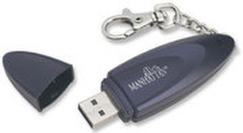 Manhattan USB Keychain Hard Drive 256MB 0.256GB USB 2.0 Type-A Black USB flash drive