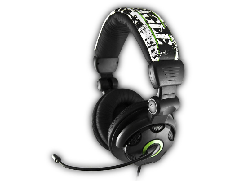 BG Strike Eagle Binaural Head-band Black,Green,White headset