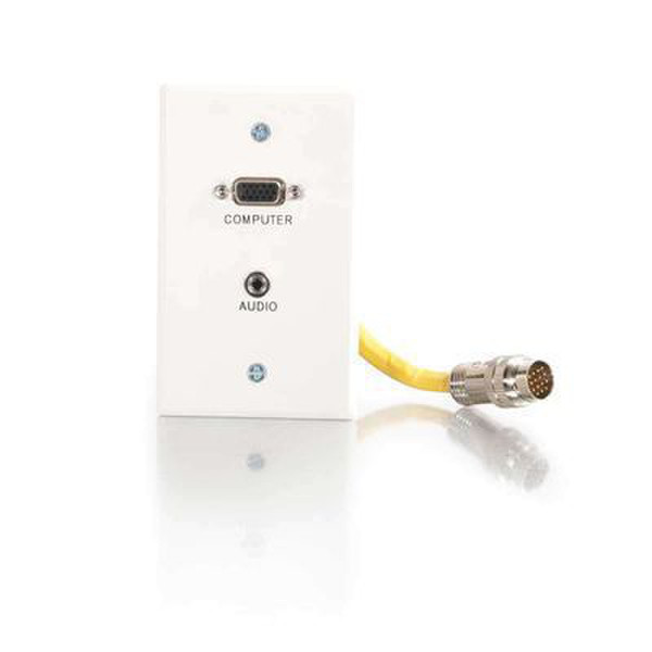 C2G RapidRun White outlet box