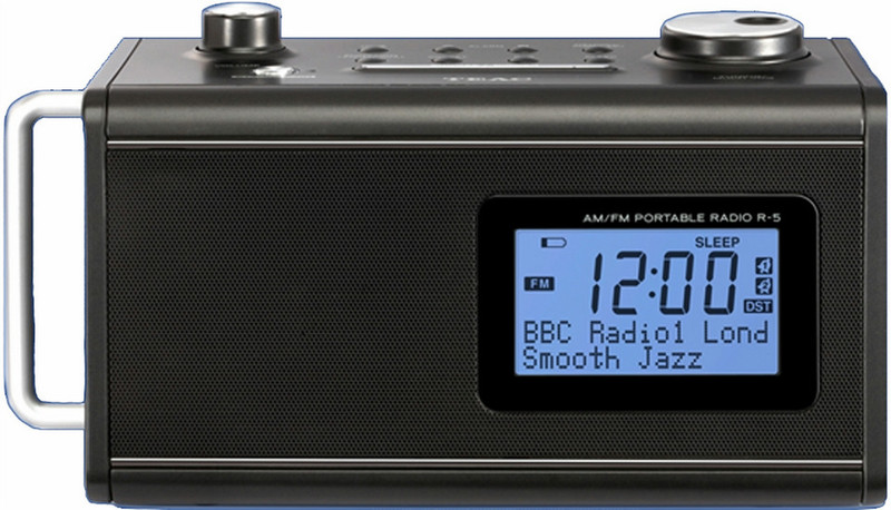 TEAC R-5 Часы Аналоговый Черный радиоприемник
