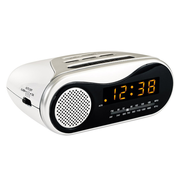Clip Sonic AR294 Часы Черный, Cеребряный, Белый радиоприемник