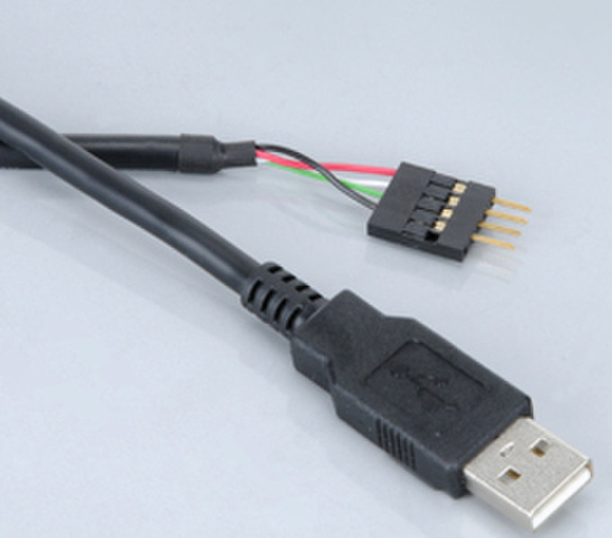 Akasa 0.4m USB (A) USB 4-polig Schwarz