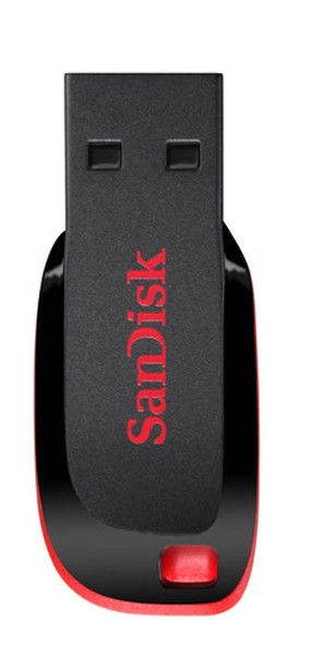 Sandisk Cruzer Blade 8ГБ USB 2.0 Type-A Черный, Красный USB флеш накопитель