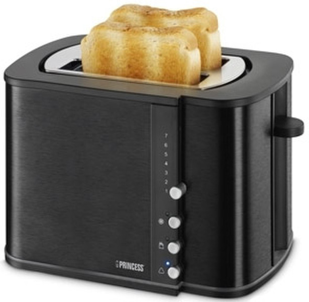 Princess 142700 2slice(s) 870W Black toaster