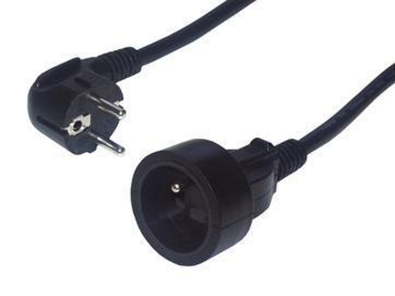 MCL Rallonge électrique mâle/femelle - 3m 3m Black power cable