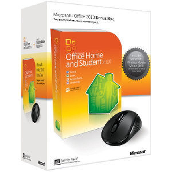 Microsoft Office Home and Student 2010 + MS Wireless Mobile Mouse 4000