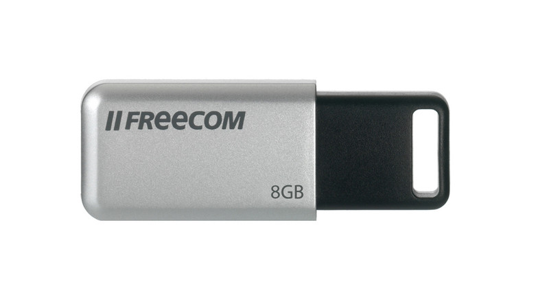 Freecom DataBar 8GB 8ГБ USB 2.0 Черный, Cеребряный USB флеш накопитель