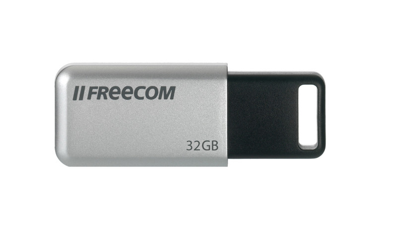 Freecom DataBar 32GB 32GB USB 2.0 Typ A Schwarz, Silber USB-Stick