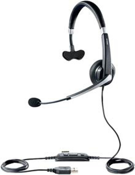 Jabra UC Voice 550 MS Mono USB Монофонический Оголовье Черный, Cеребряный гарнитура