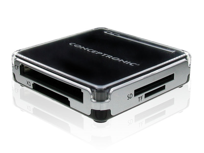 Conceptronic CMULTIRWU2 USB 2.0 Черный, Cеребряный устройство для чтения карт флэш-памяти