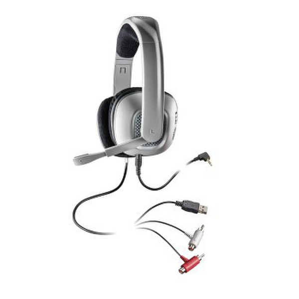 Plantronics Gamecom X40 Binaural Kopfband Silber Headset