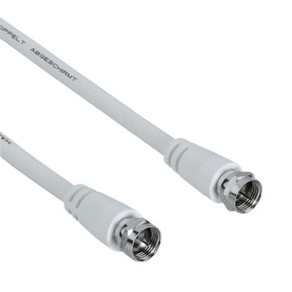 Hama 75043025 0.75m F F White coaxial cable