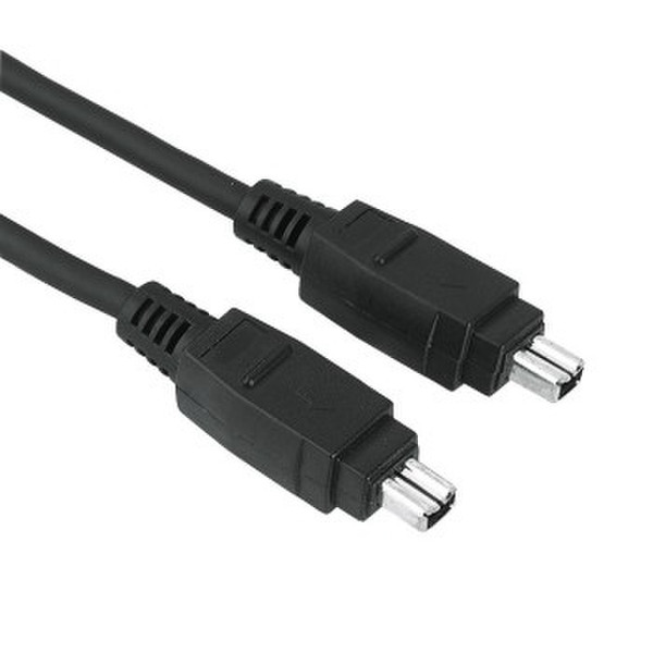 Hama 75043093 2m 4-p 4-p Black firewire cable
