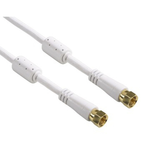 Hama 75078755 1.5m F F White coaxial cable