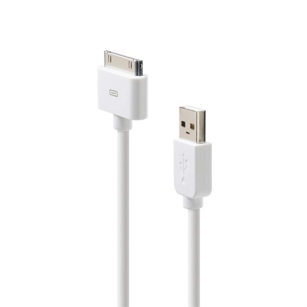 Belkin ChargeSync Cable 1.2м USB Apple Dock Connector Белый дата-кабель мобильных телефонов