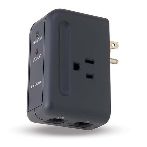 Belkin TravelSurge 2 Outlets 2AC outlet(s) Grau Spannungsschutz