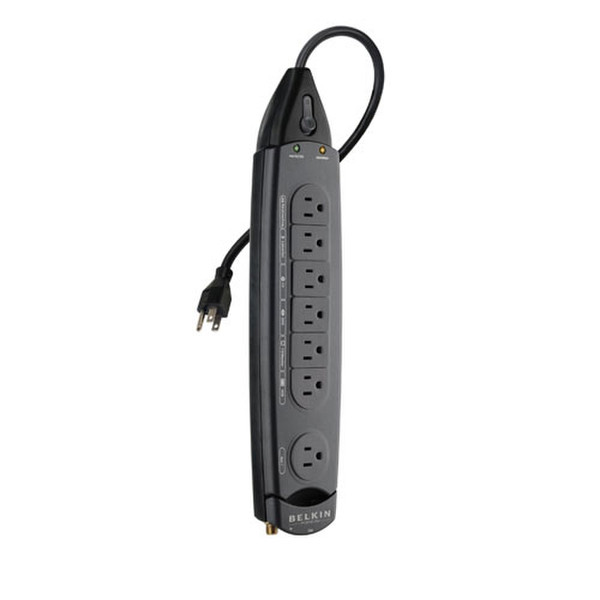 Belkin PureAV 7 Outlets Surge Suppressor 7AC outlet(s) 2.4m Black surge protector