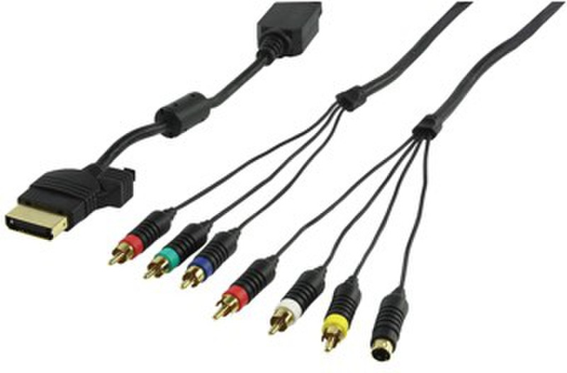 König GAMXBO-AVCABLE 1.8m S-VHS + 6 x RCA Black