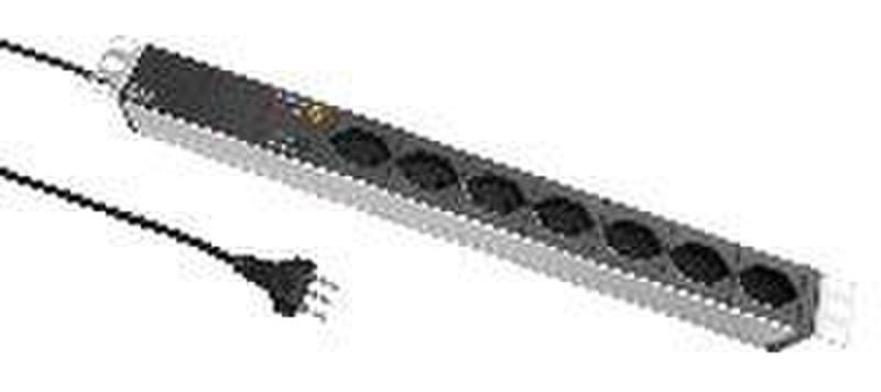Max Hauri AG 333.0376 7AC outlet(s) 1U Black power distribution unit (PDU)