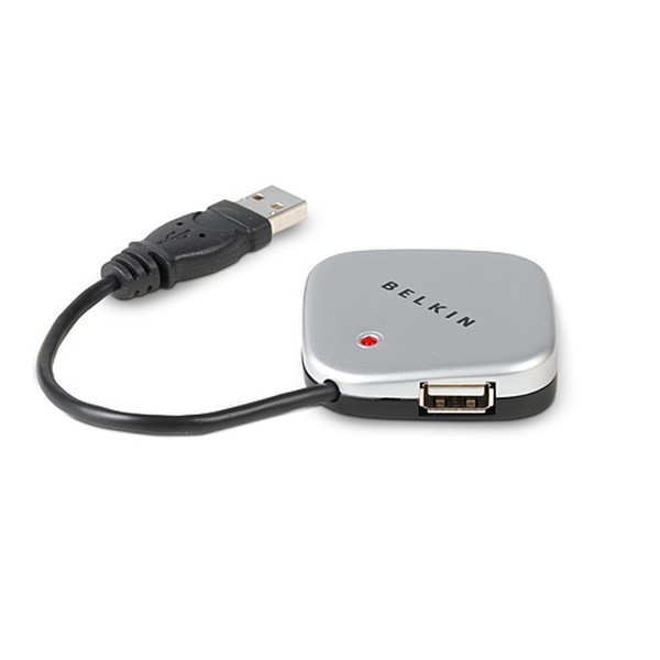 Belkin USB 2.0 Ultra Mini Hub 480Mbit/s Silber Schnittstellenhub