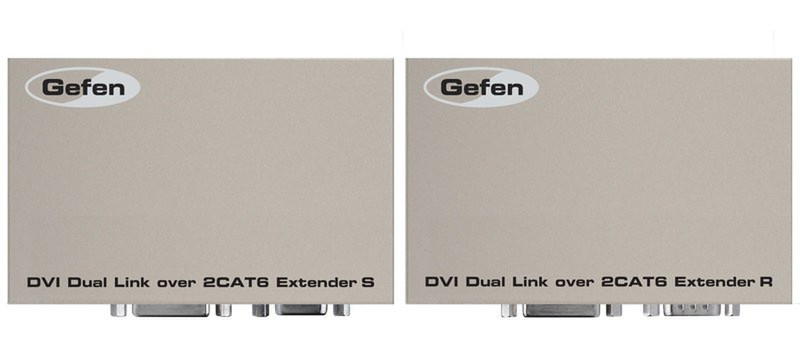 Gefen EXT-DVI-2CAT6DL AV transmitter & receiver Grey AV extender