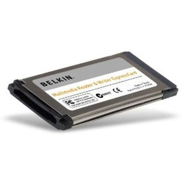 Belkin F5U213 Multimedia Reader and Writer ExpressCard Черный устройство для чтения карт флэш-памяти