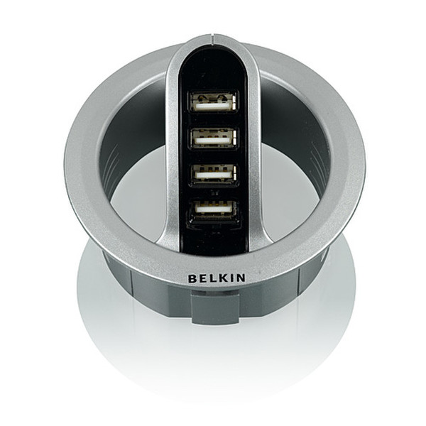 Belkin F5U201-KIT Front-Access In-Desk USB Hub - 3 Inch 480Мбит/с Черный хаб-разветвитель