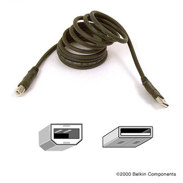 Belkin Hi-Speed USB 2.0 Cable 0.91м USB A USB B Черный кабель USB