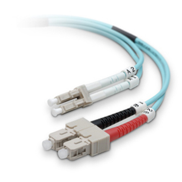 Belkin LC/SC 50/125µm 10Gb 10m 10m SC LC Blue fiber optic cable