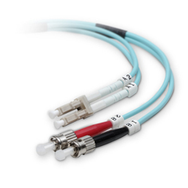 Belkin Fiber Optic Patch Cable - 3.28ft 2 x LC/ 2 x ST 1m LC ST Blue fiber optic cable