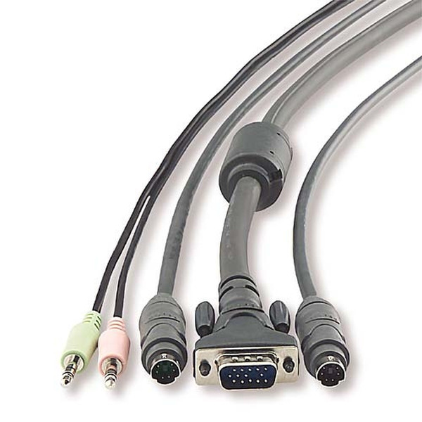 Belkin F1D9100V10 OmniView KVM Audio Cable 3м Серый кабель клавиатуры / видео / мыши