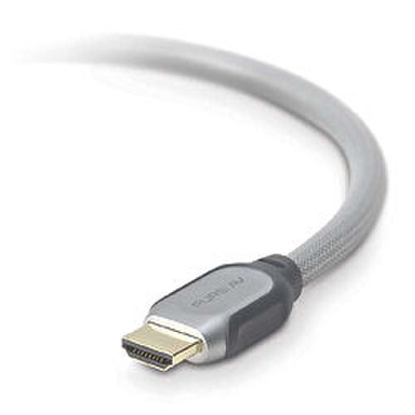 Belkin PureAV 15м HDMI HDMI Cеребряный HDMI кабель