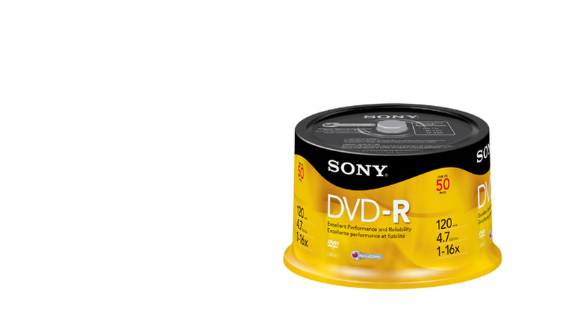 Sony DVD-R Recordable Storage 4.7ГБ DVD-R 50шт