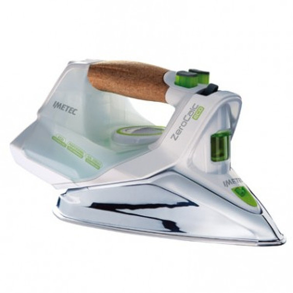 Imetec Zerocalc Professional ECO 2400 Dry & Steam iron Stainless Steel soleplate 2400W Green,White