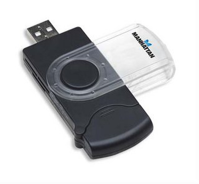 Manhattan 100717 USB 2.0 Черный устройство для чтения карт флэш-памяти
