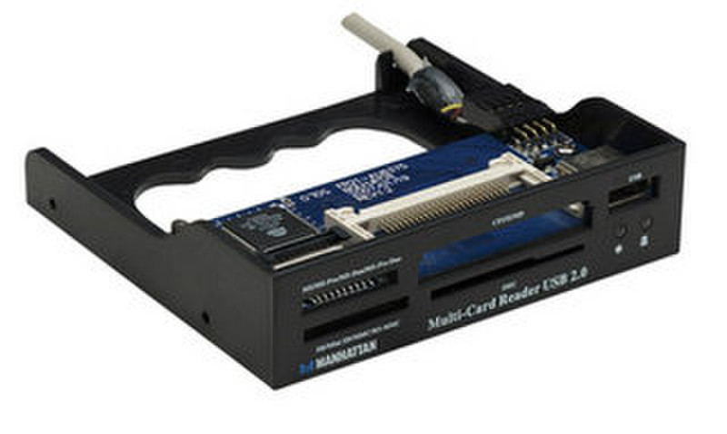 Manhattan 700344 Внутренний USB 2.0 Черный устройство для чтения карт флэш-памяти