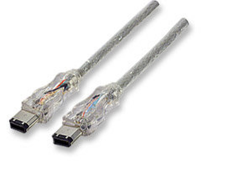 Manhattan 365635 1.8m 6-p 6-p Transparent firewire cable