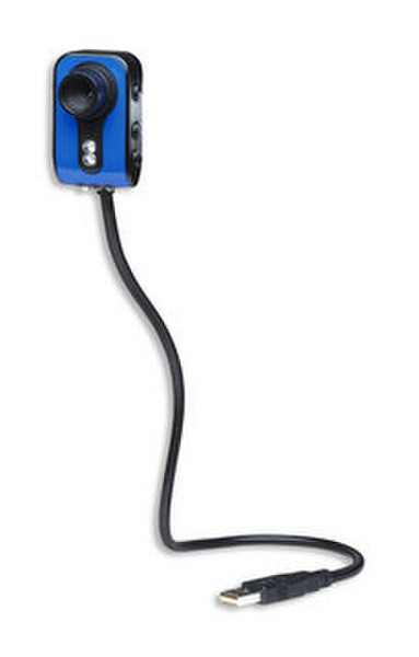 Manhattan 460392 0.3МП 640 x 480пикселей USB 2.0 Черный, Синий вебкамера