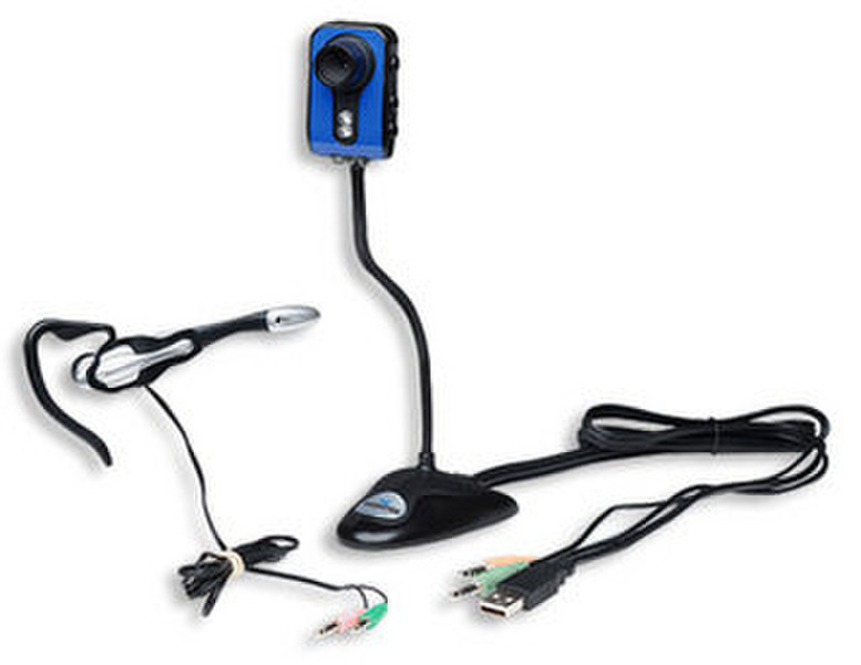 Manhattan 460408 0.3MP 640 x 480pixels USB 2.0 Black,Blue webcam