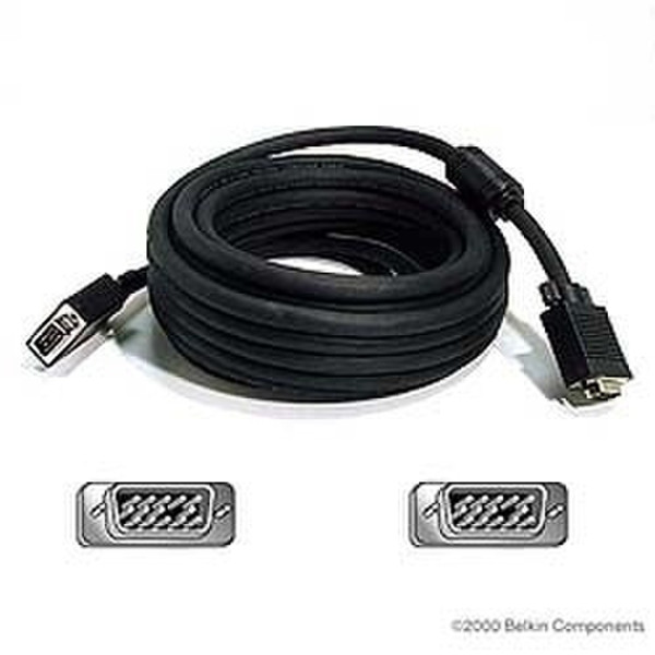 Belkin Pro Series VGA/SVGA Monitor Replacement Cable - 15ft - 2 x D-Sub (HD-15)M-M 4.57m Black VGA cable