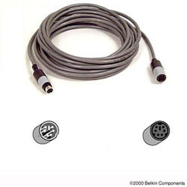 Belkin Mouse/Keyboard Cable - 75ft - 1 x mini-DIN (PS/2), 1 x mini-DIN 22.86m Black KVM cable